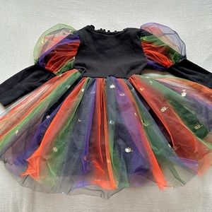 Girl pumpkin printed dress